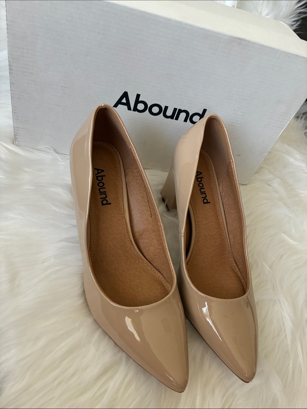 Abound Patent Nude Pointed-Toe Pumps